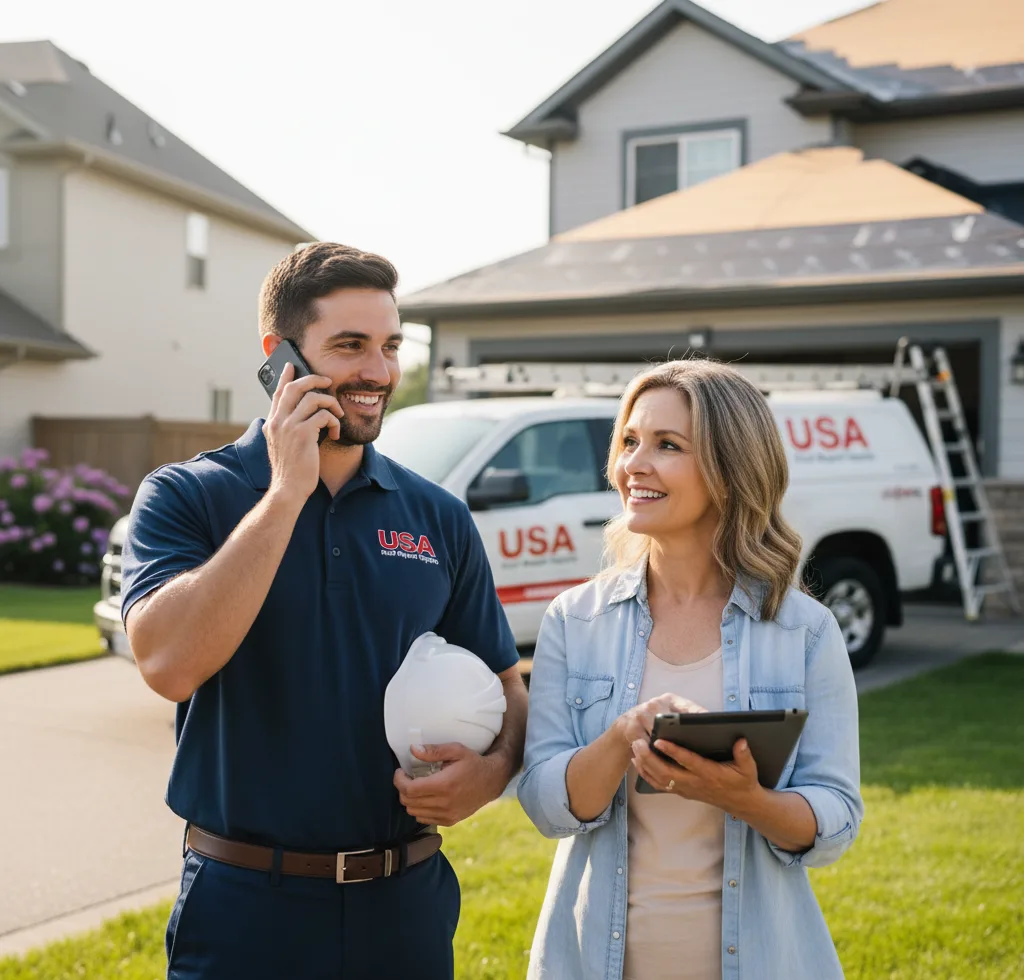USA Roof Repair Experts customer support in Somers